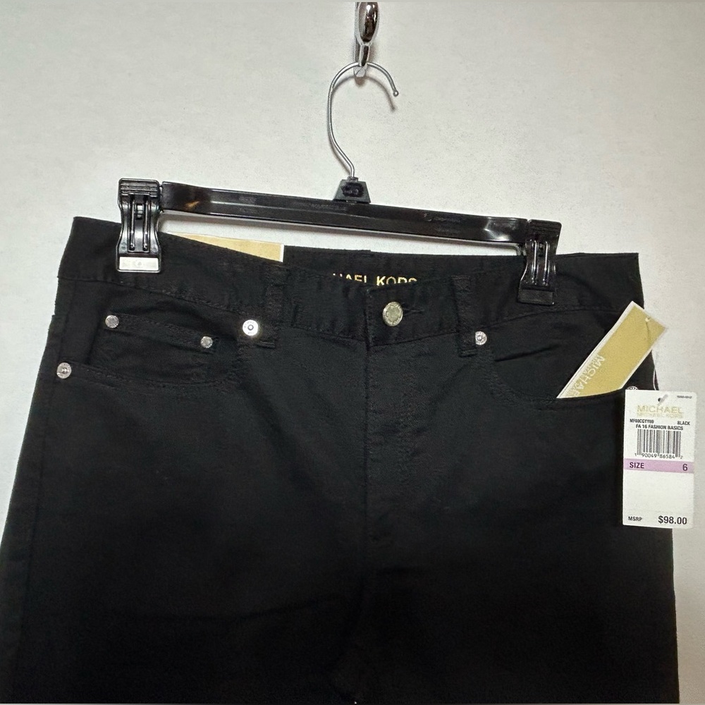 NWT Michael Kors Black Selma Skinny Jeans Size 6 - Picture 2 of 9